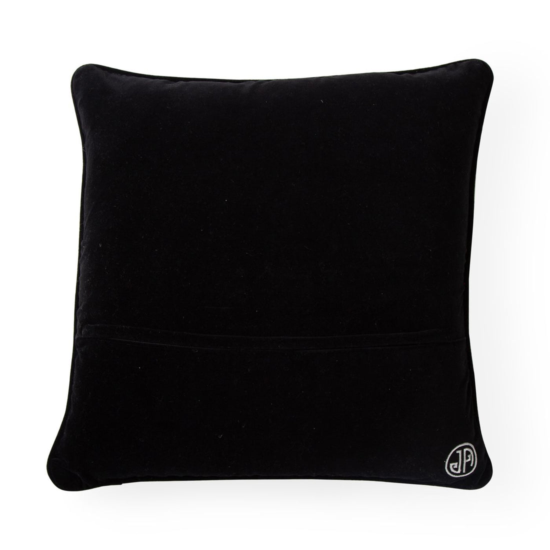 Wollkissen mit Samtrückseite und Stickerei von Jonathan Adler