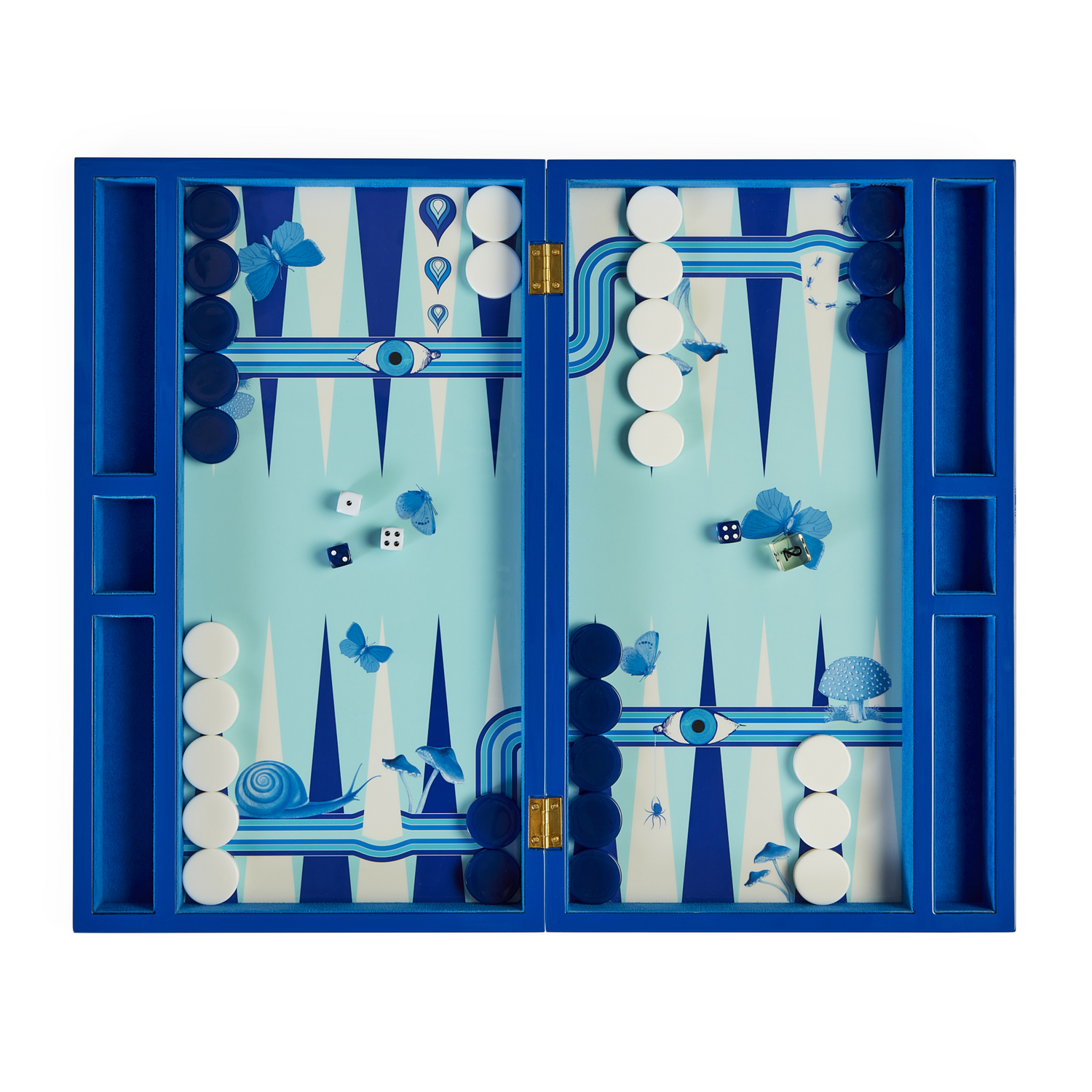 Künstlerisches Backgammon mit grafischen Linien