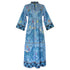 Kaftan MOSAIC Turchese aus 100% Baumwolle der Marke Ortigia Sicilia