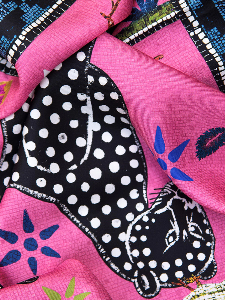 Kaschmirschal OCELOT Fucsia 200x70 cm der Marke Ortigia Sicilia