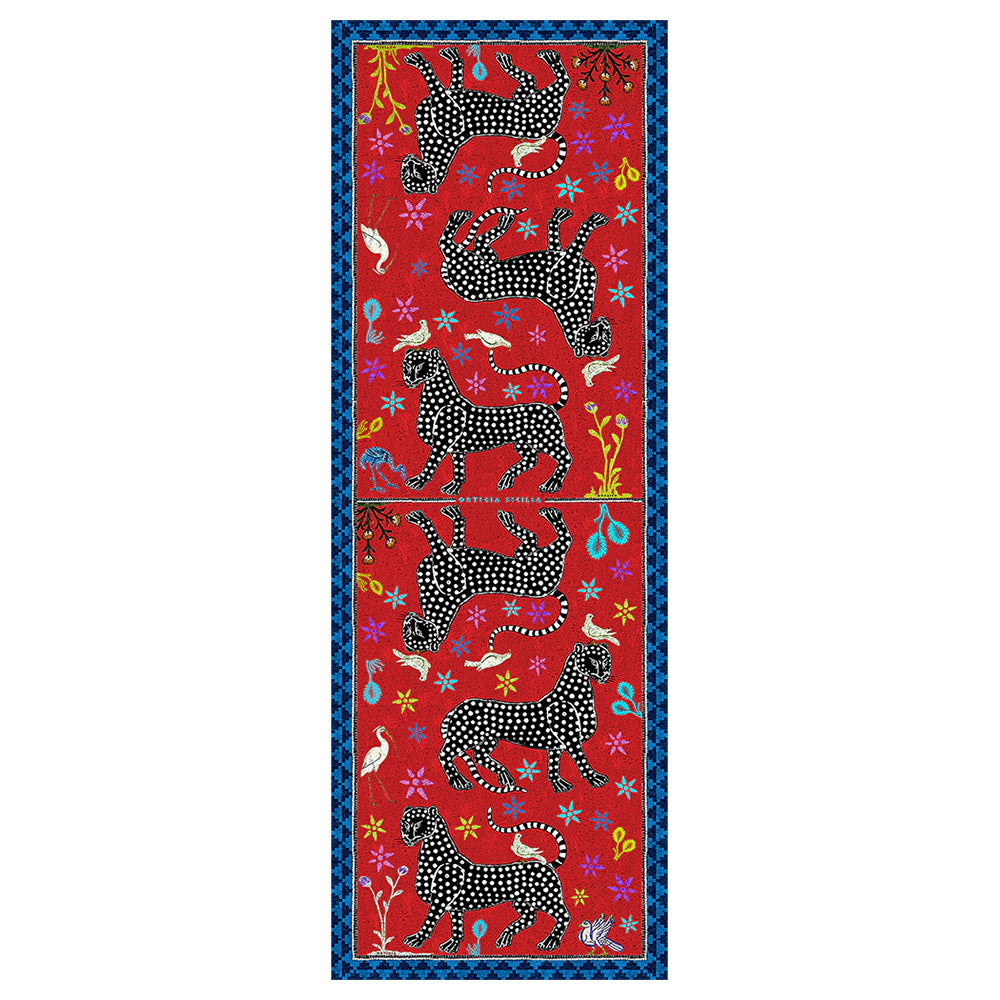 Kaschmirschal OCELOT Rosso Negativo 200x70 cm der Marke Ortigia Sicilia