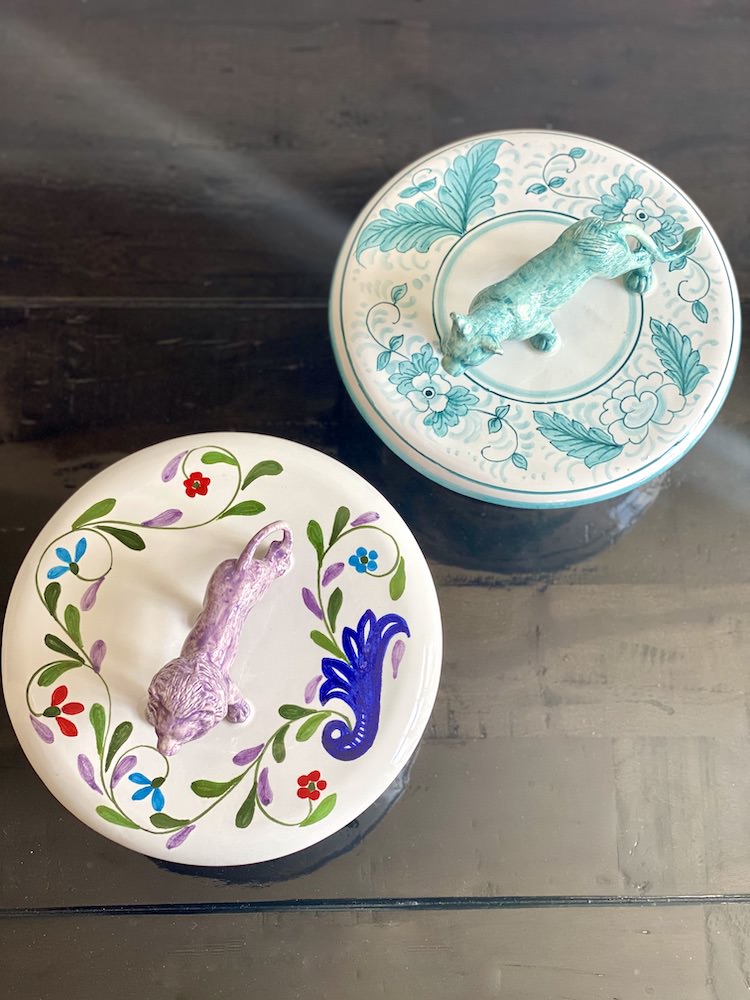 Keramikdose mit Deckel &