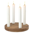 Runder Kerzenhalter aus Akazienholz für 4 Kerzen