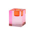 Kristallglas-Kerzenhalter DIOPTRICS rosa, orange
