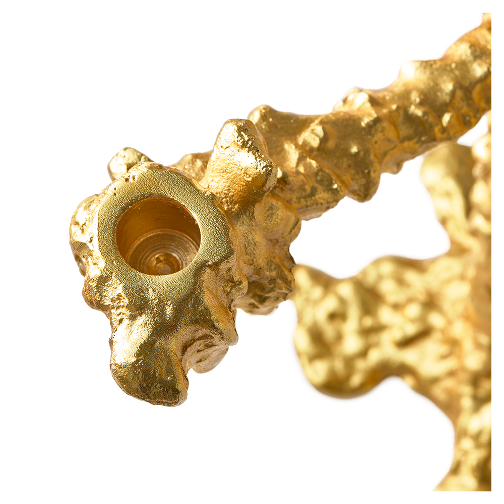 Kerzenständer DRIP gold 4-armig