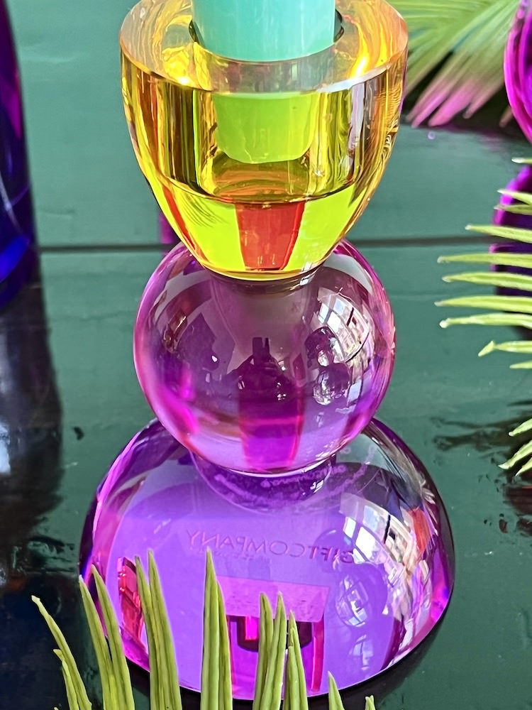 Kerzenhalter SARI Kugel orange-pink-lila