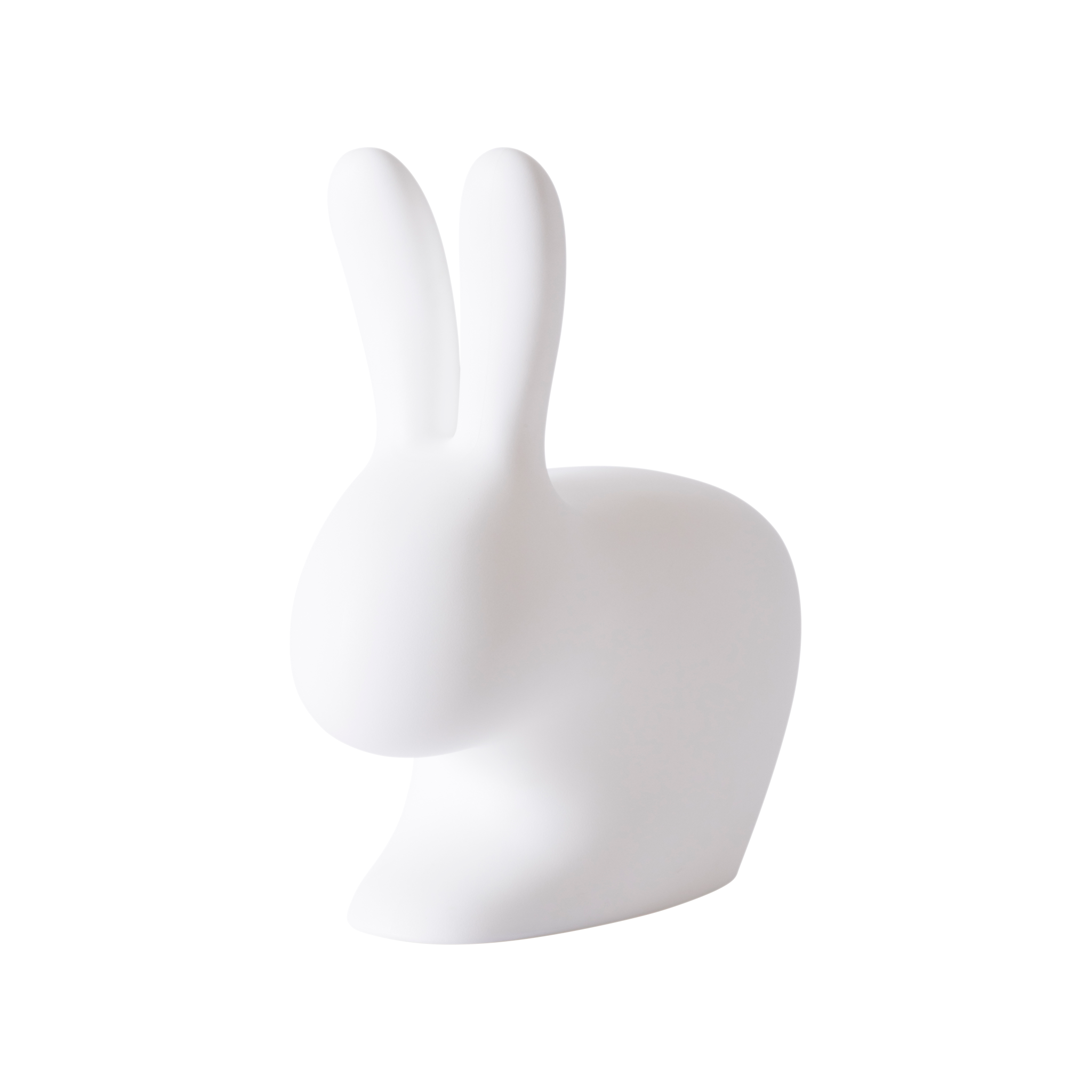 Weißer RABBIT CHAIR BABY von Qeeboo in verspieltem Hasendesign.