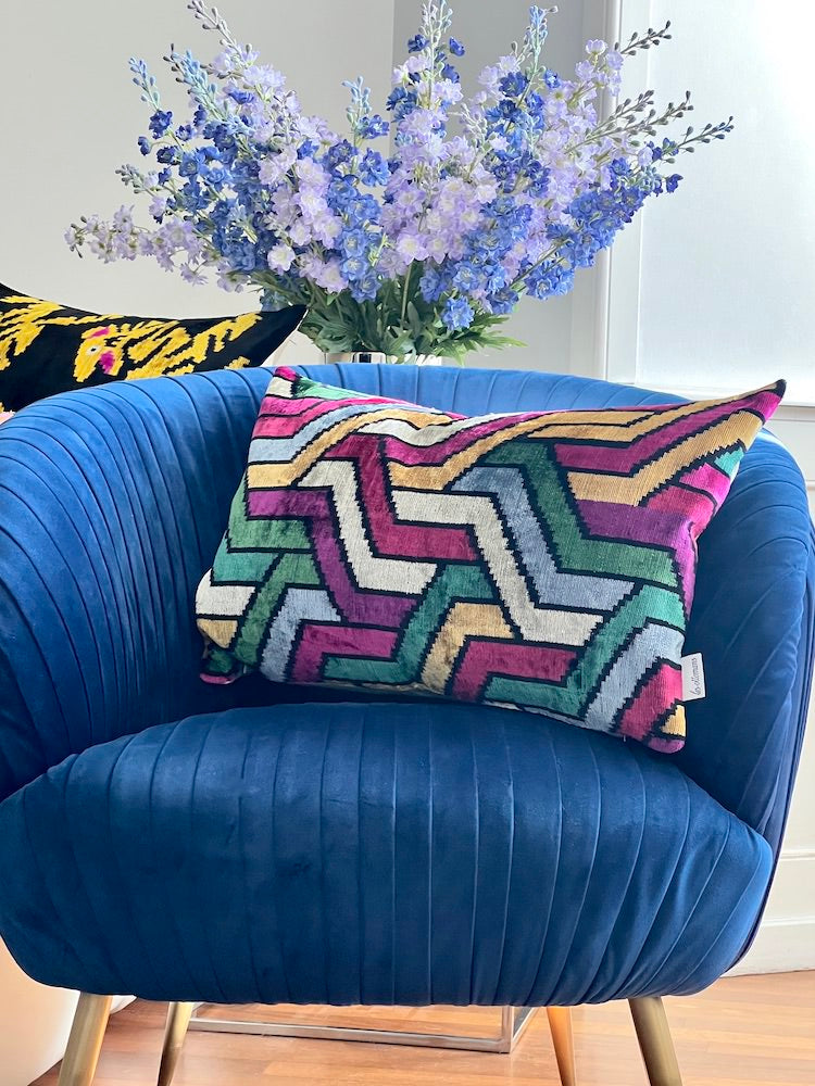 Kissen IKAT mehrfarbig