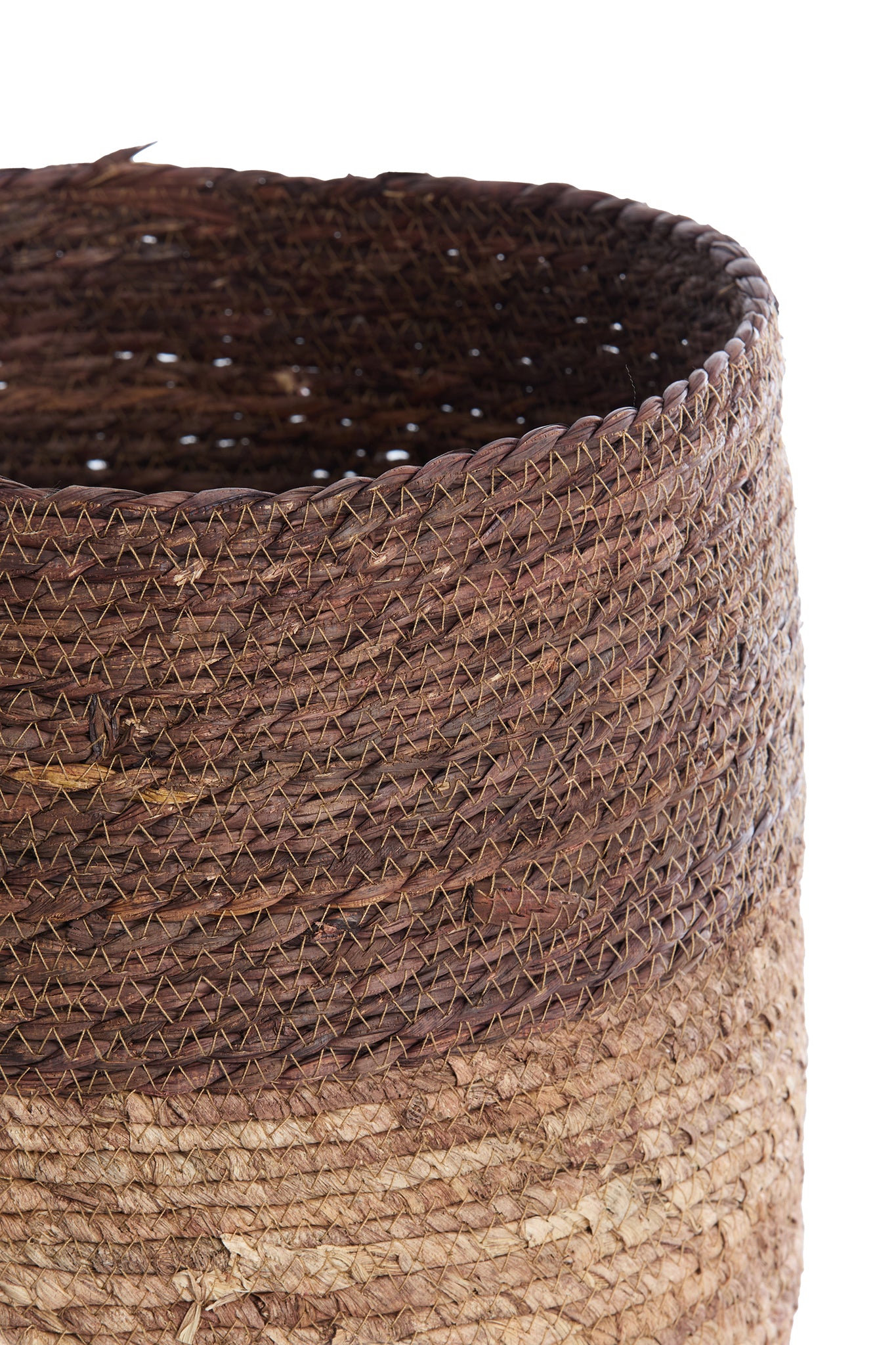 Korb KENMARE 3er-Set mit Deckel – max. Ø 34 × 36 cm von Light & Living in Terracotta-Braun