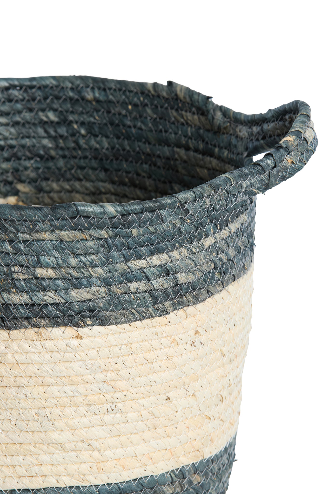 Korb KILKEE 3er-Set Ø 30 × 30 cm, Ø 35 × 35 cm, Ø 40 × 40 cm von Light & Living in Blau-Créme