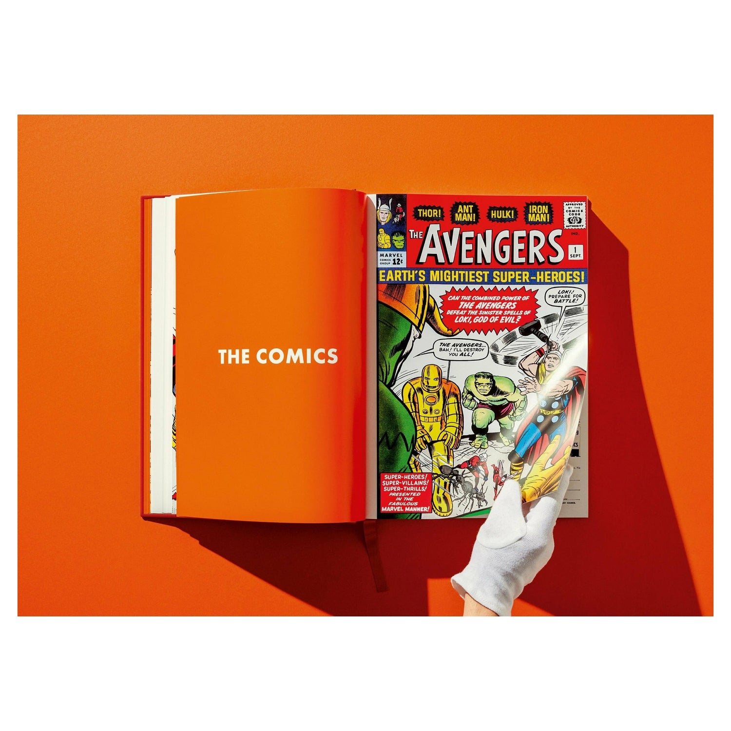 Nahaufnahme der Marvel-Buchverarbeitung