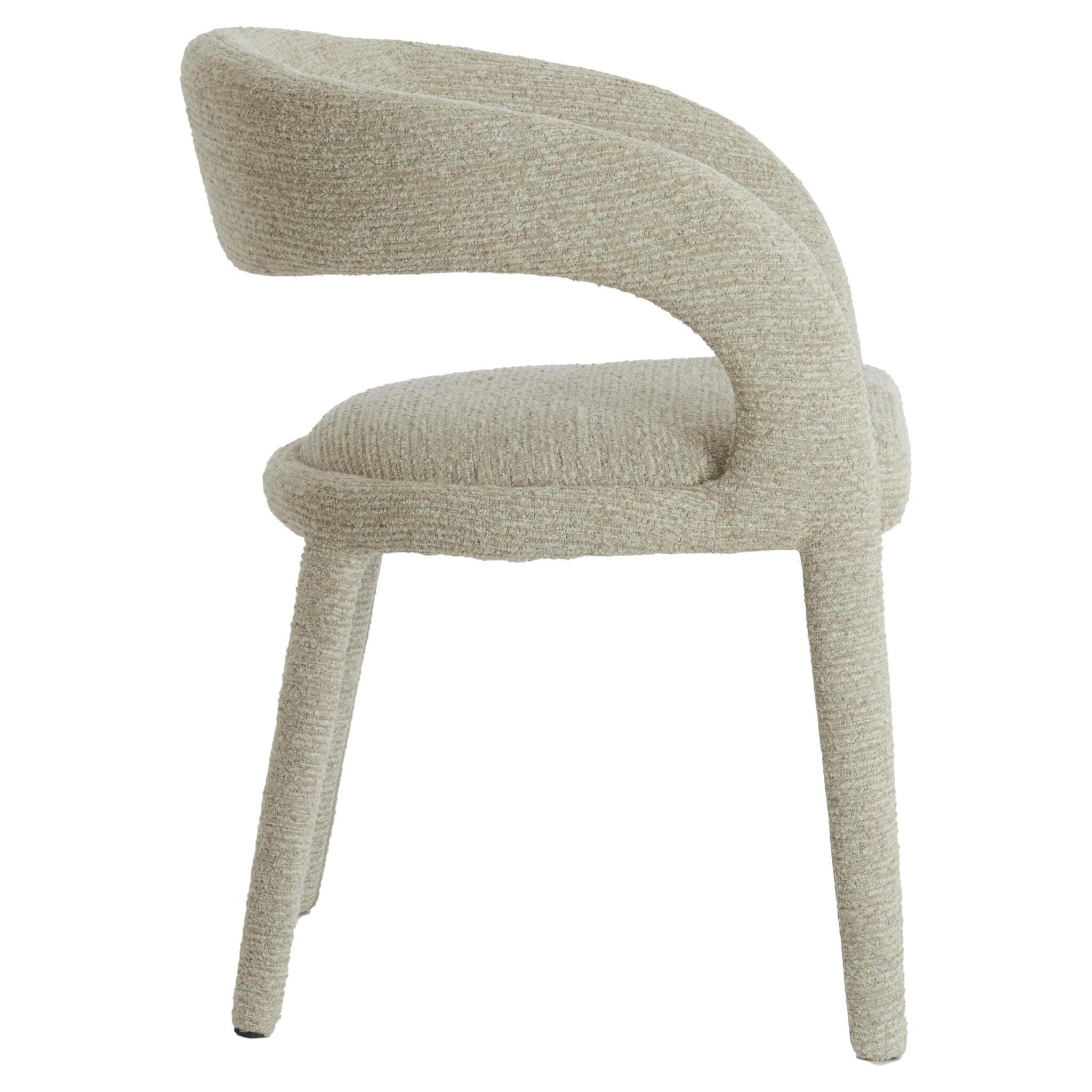 Gepolsterter Esszimmerstuhl KYRAN in beigem Stoff