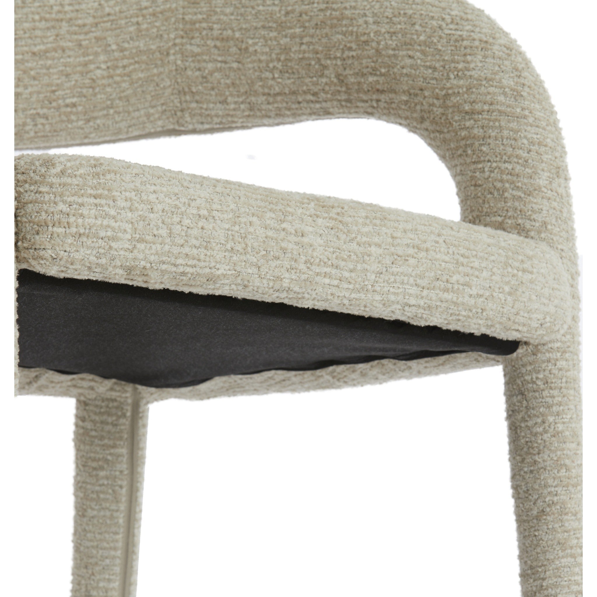 Esszimmerstuhl KYRAN mit weicher Textiloberfläche