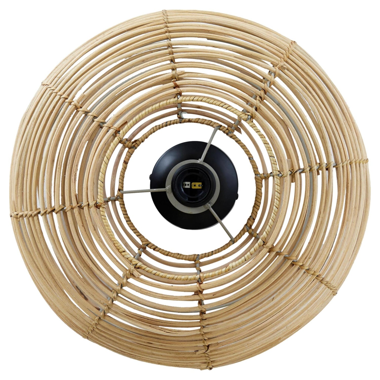 Design-Wandleuchte MILAN Rattan naturell Ø50x20 cm