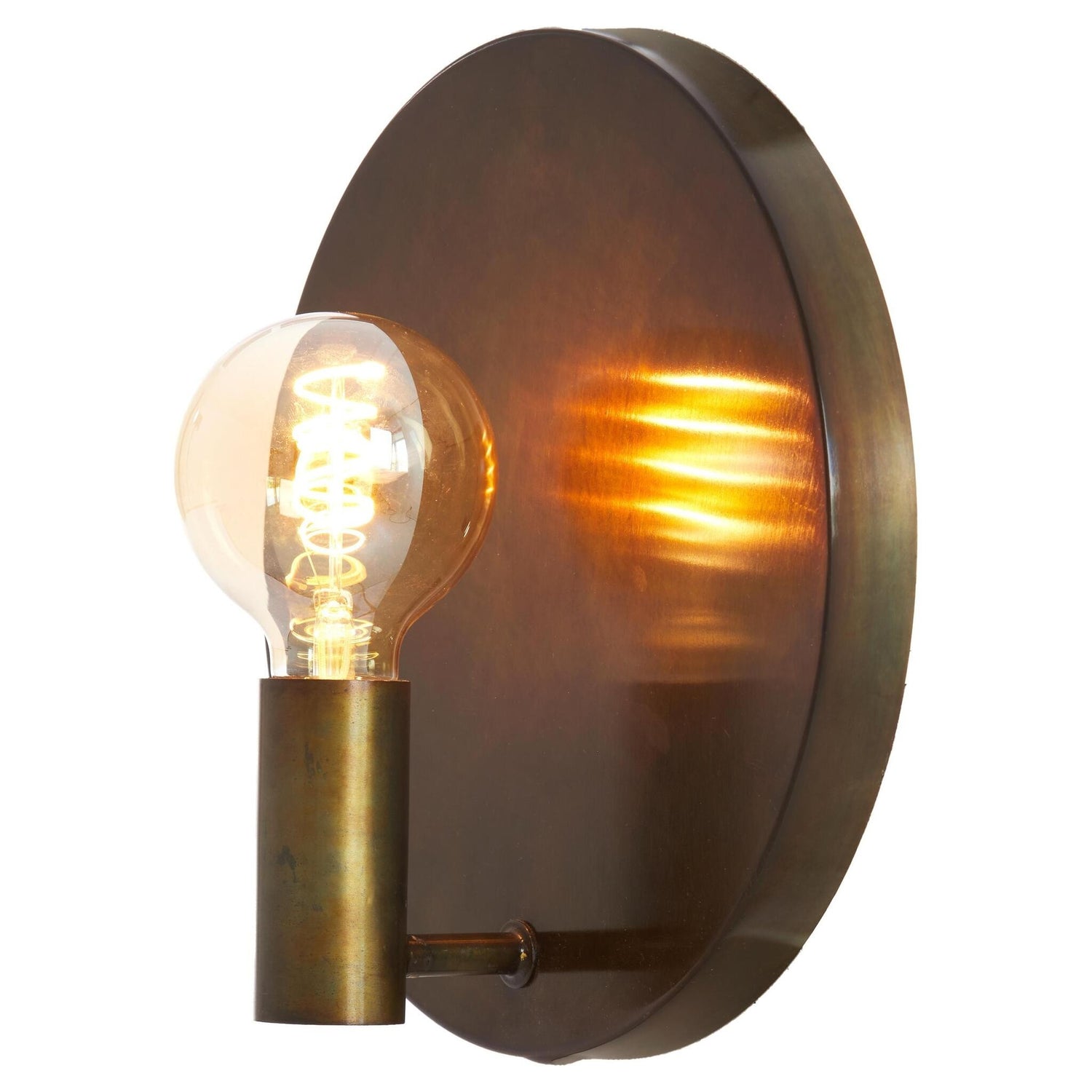 Elegante DISC Wandleuchte Ø30 cm in Gold und Grau