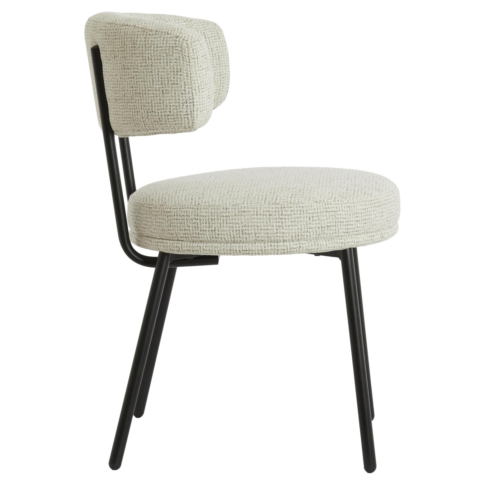 Designstuhl mit weicher Polsterung in Creme von Light & Living