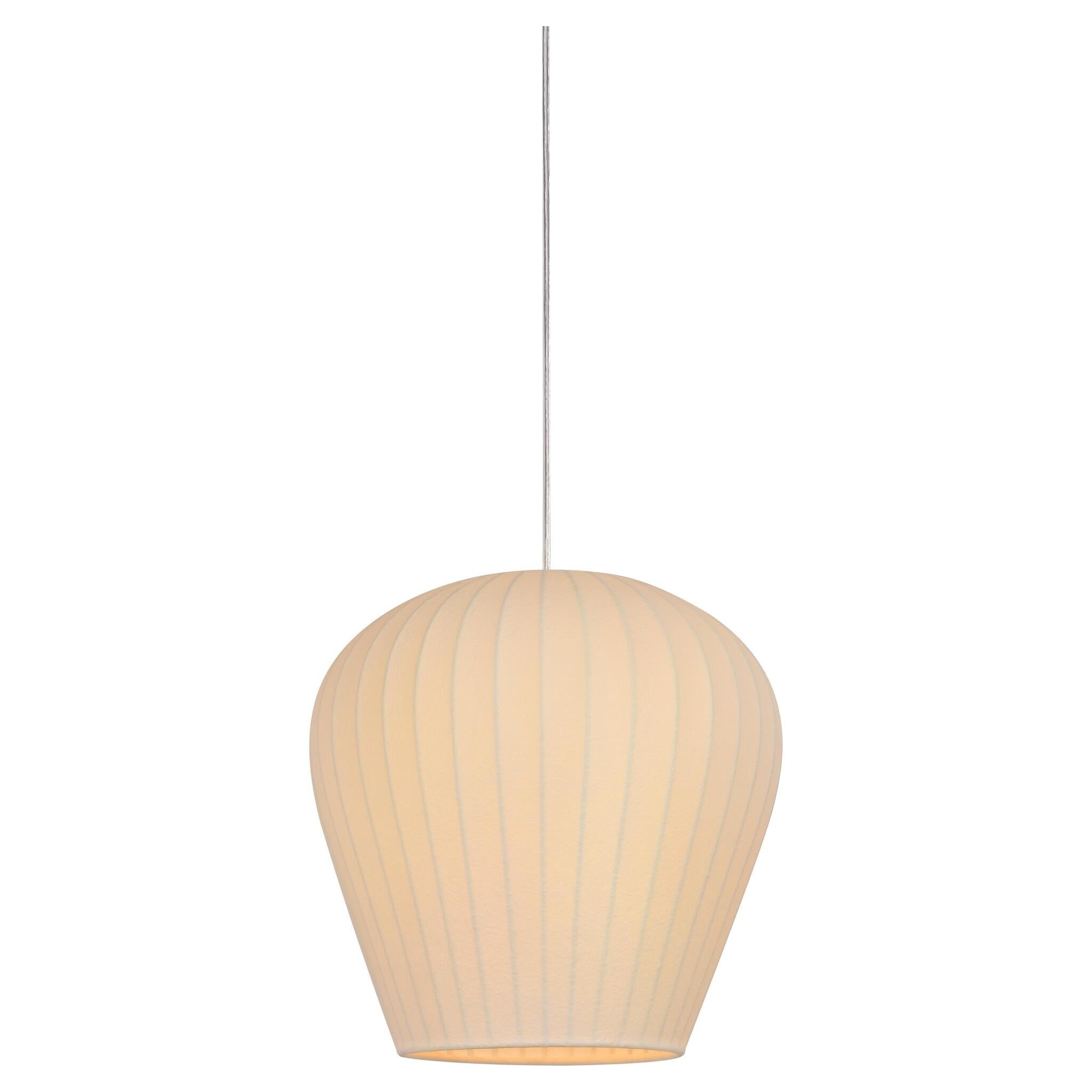 Moderne Pendelleuchte in Weiß mit strukturierter Oberfläche