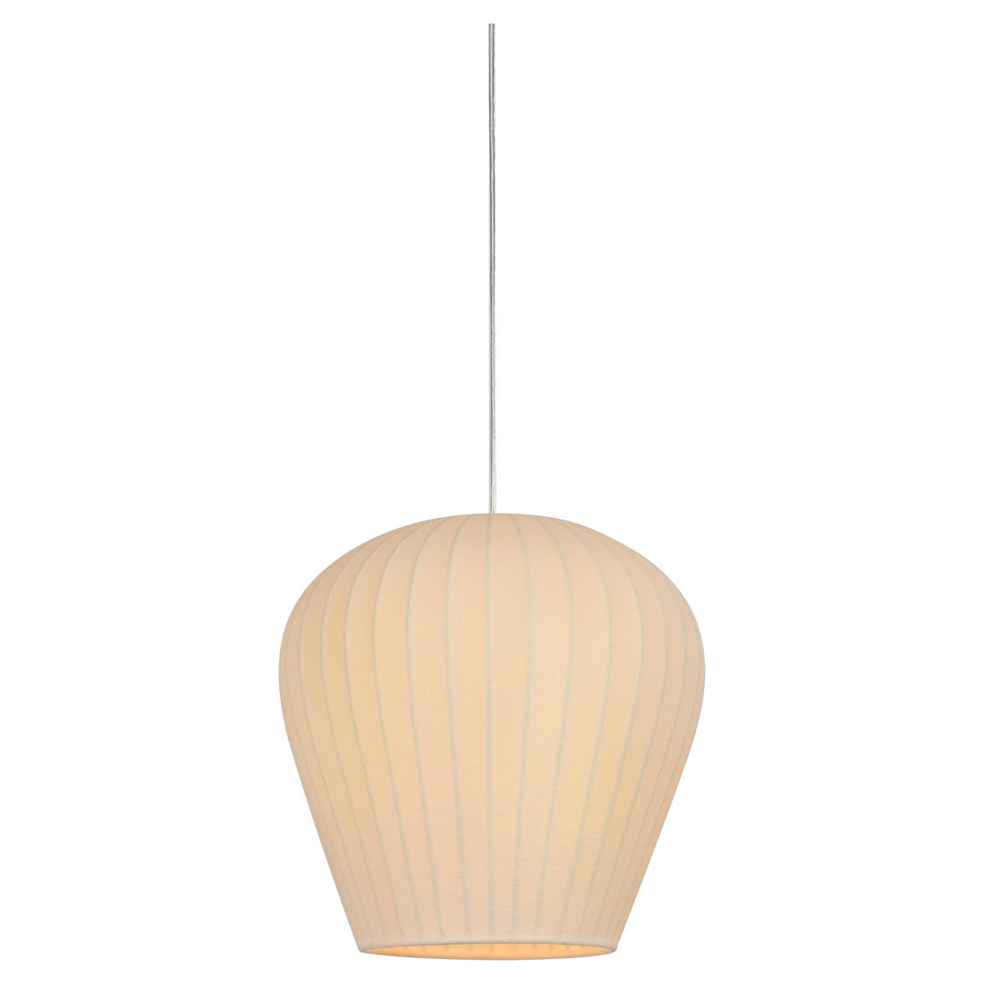 Moderne Pendelleuchte in Weiß mit strukturierter Oberfläche