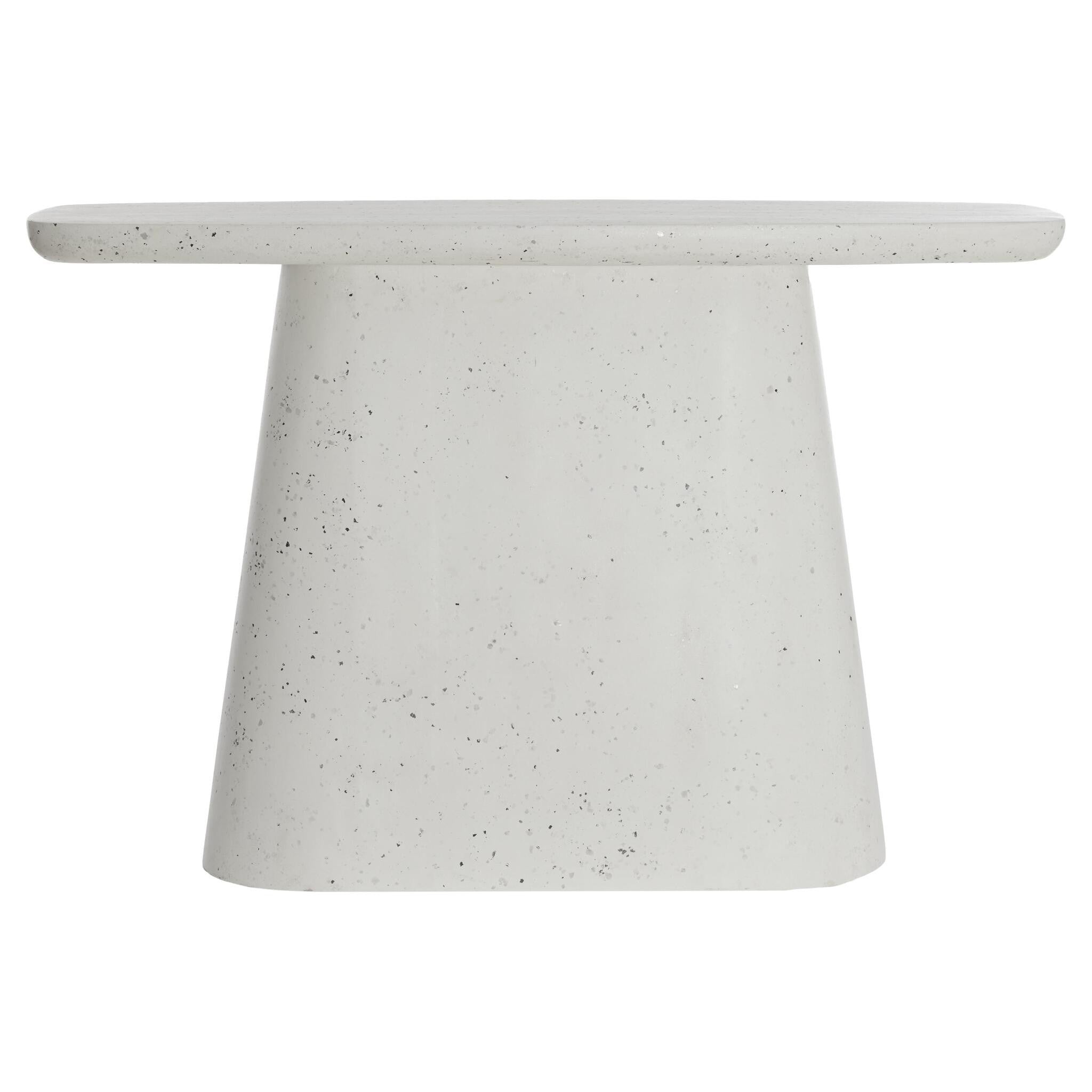 Weißer Konsolentisch mit skulpturalem Standfuß von Light & Living