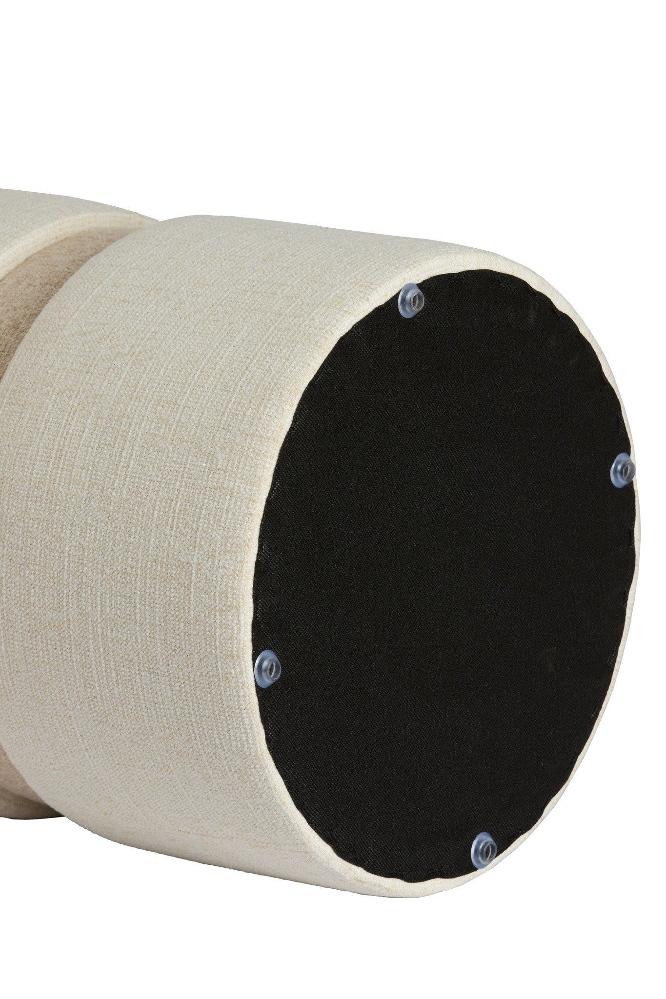 Design Pouf von Light & Living in Beige mit runder Form