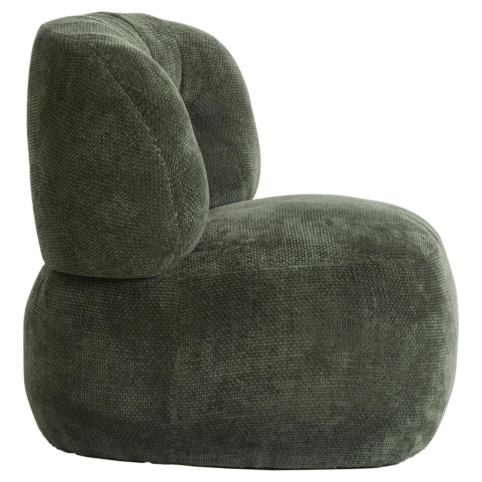 Gepolsterter Sessel in Grün mit harmonischer Silhouette