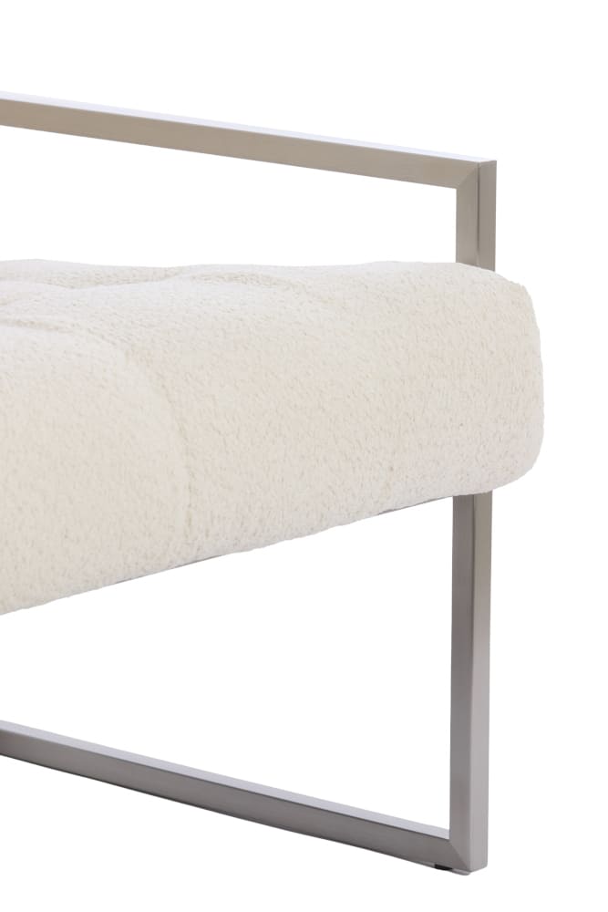 Loungesessel GENEVE boucle cremeweiß 81x71x70cm