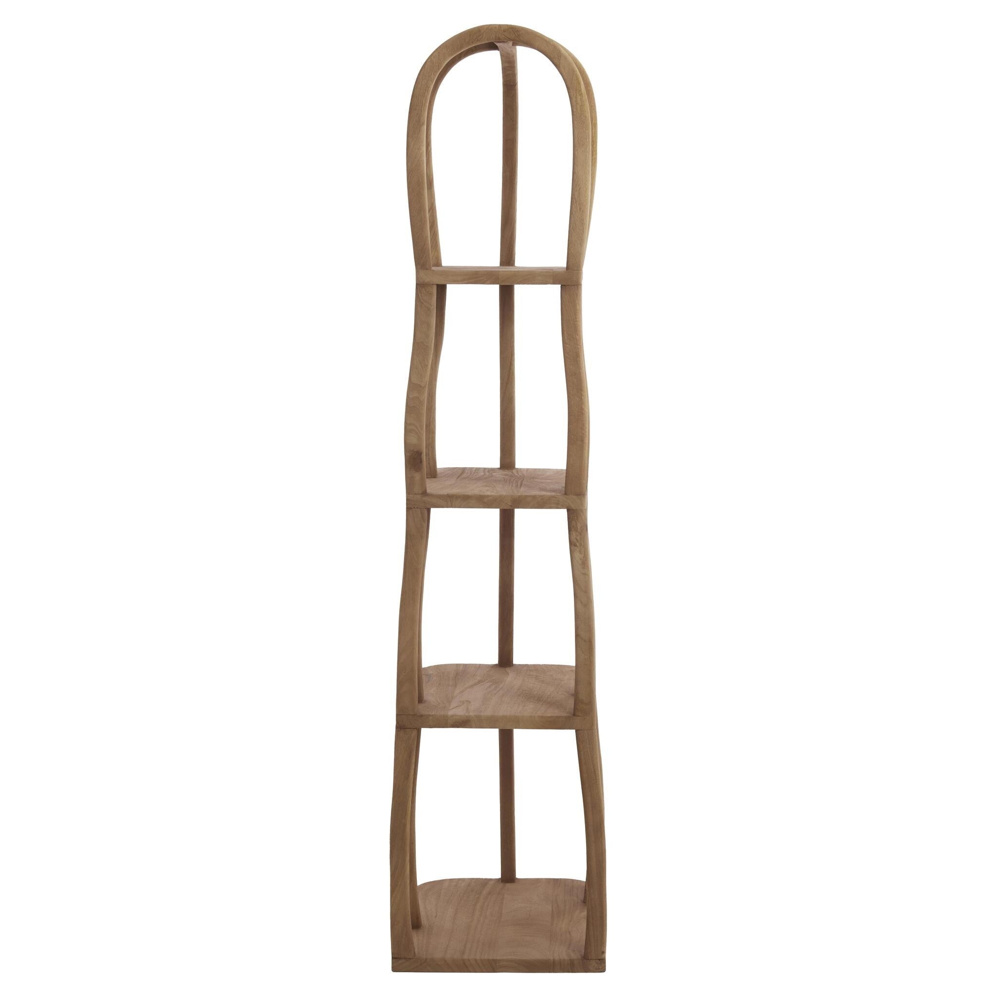 Schmales Regal mit natürlichen Rundungen