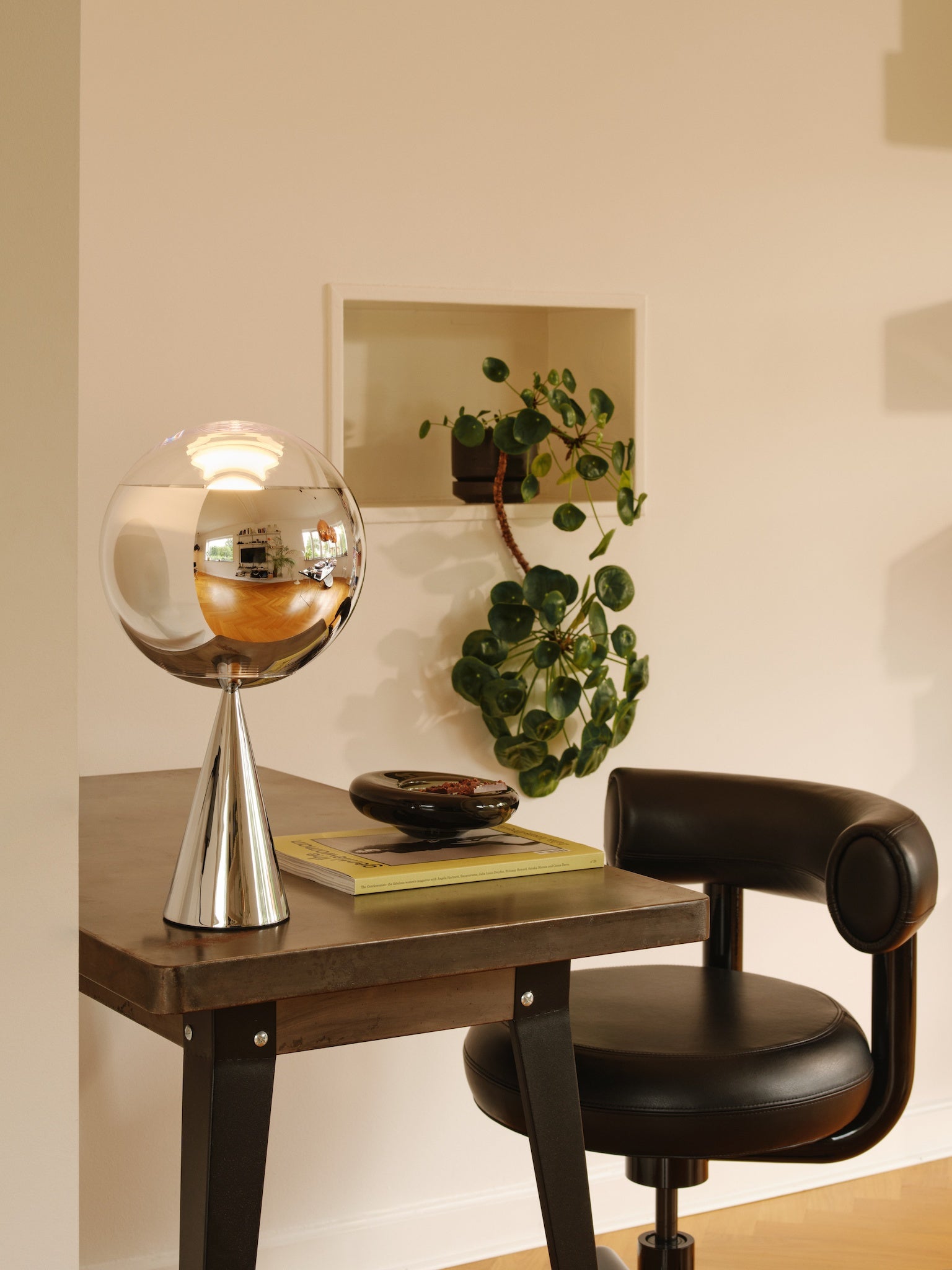 Bürostuhl Leder schwrarz von Tom Dixon Design