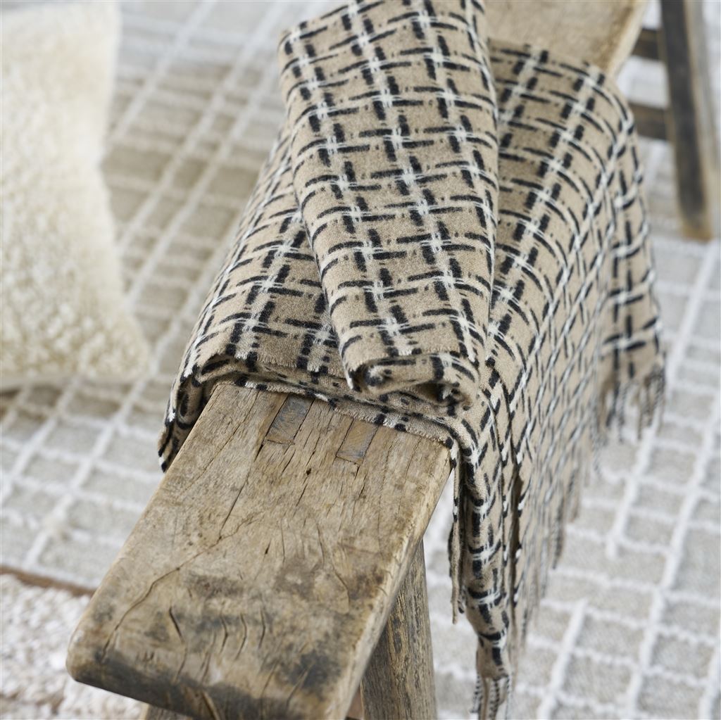 Merinowolle Decke CLARENDON NATURAL von Designers Guild