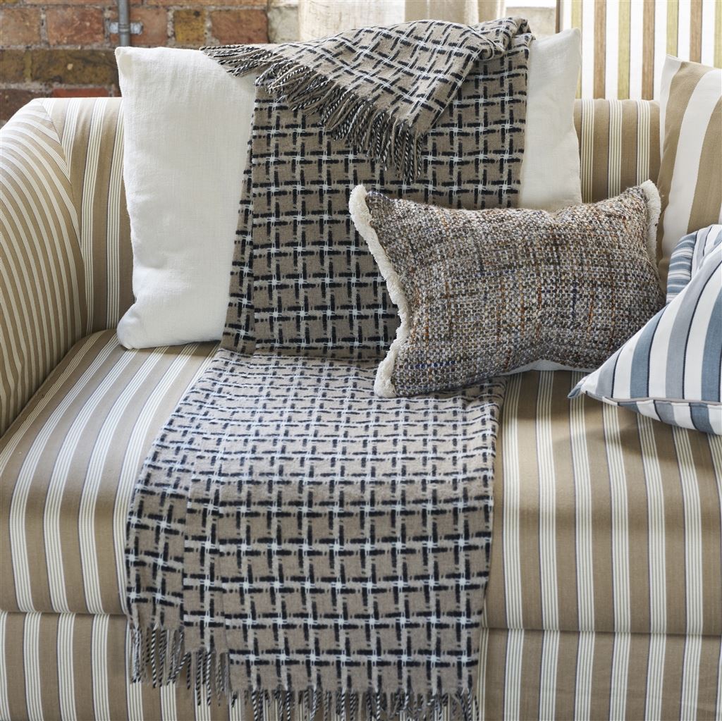 Merinowolle Decke CLARENDON NATURAL von Designers Guild