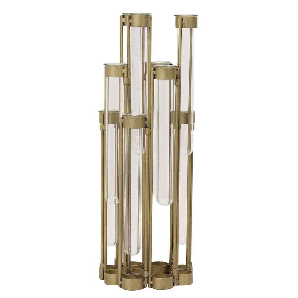 Vase TUBE bronze Reagenzglas/ 39x3cm