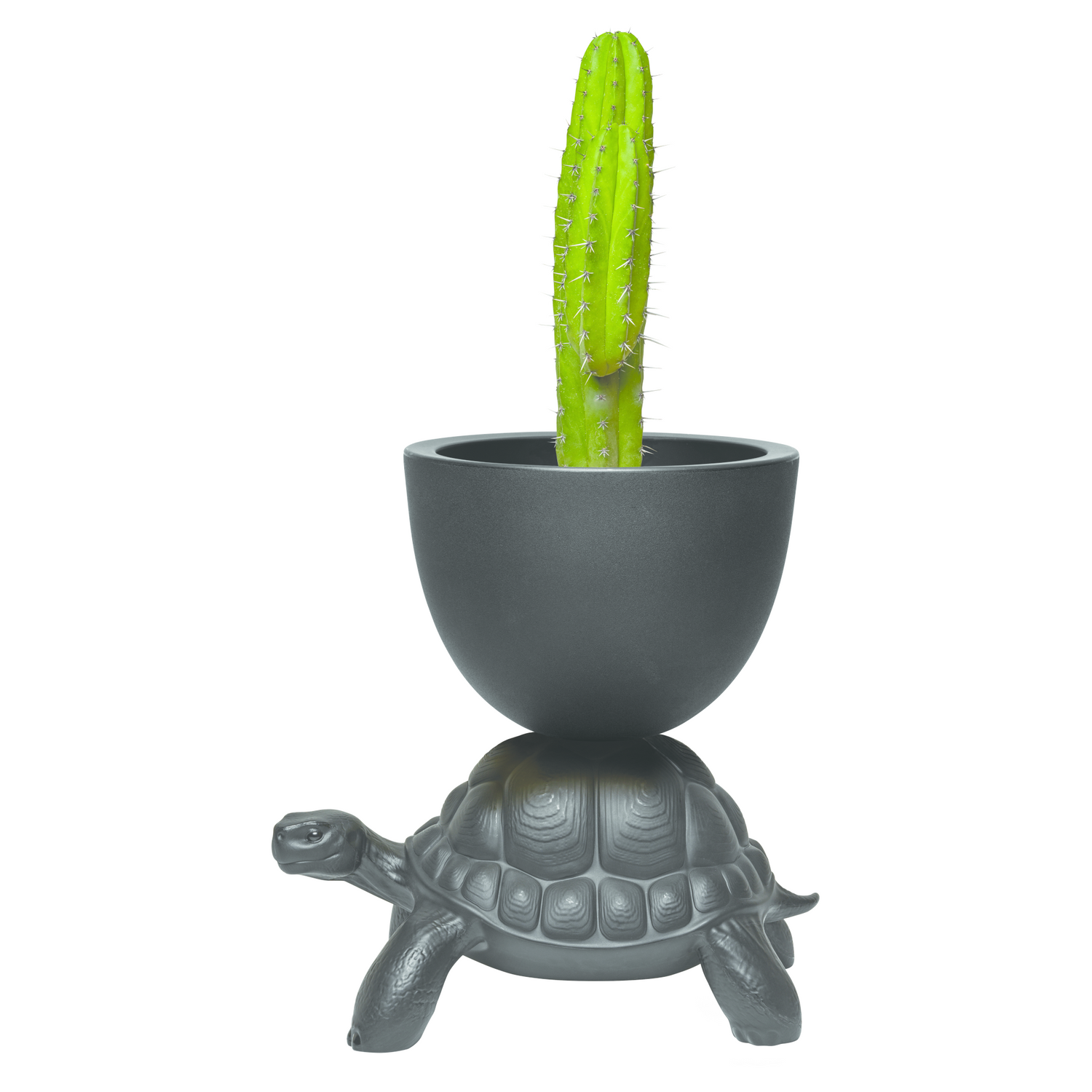 Skulpturales Möbelstück in Schwarz mit funktionaler Schale