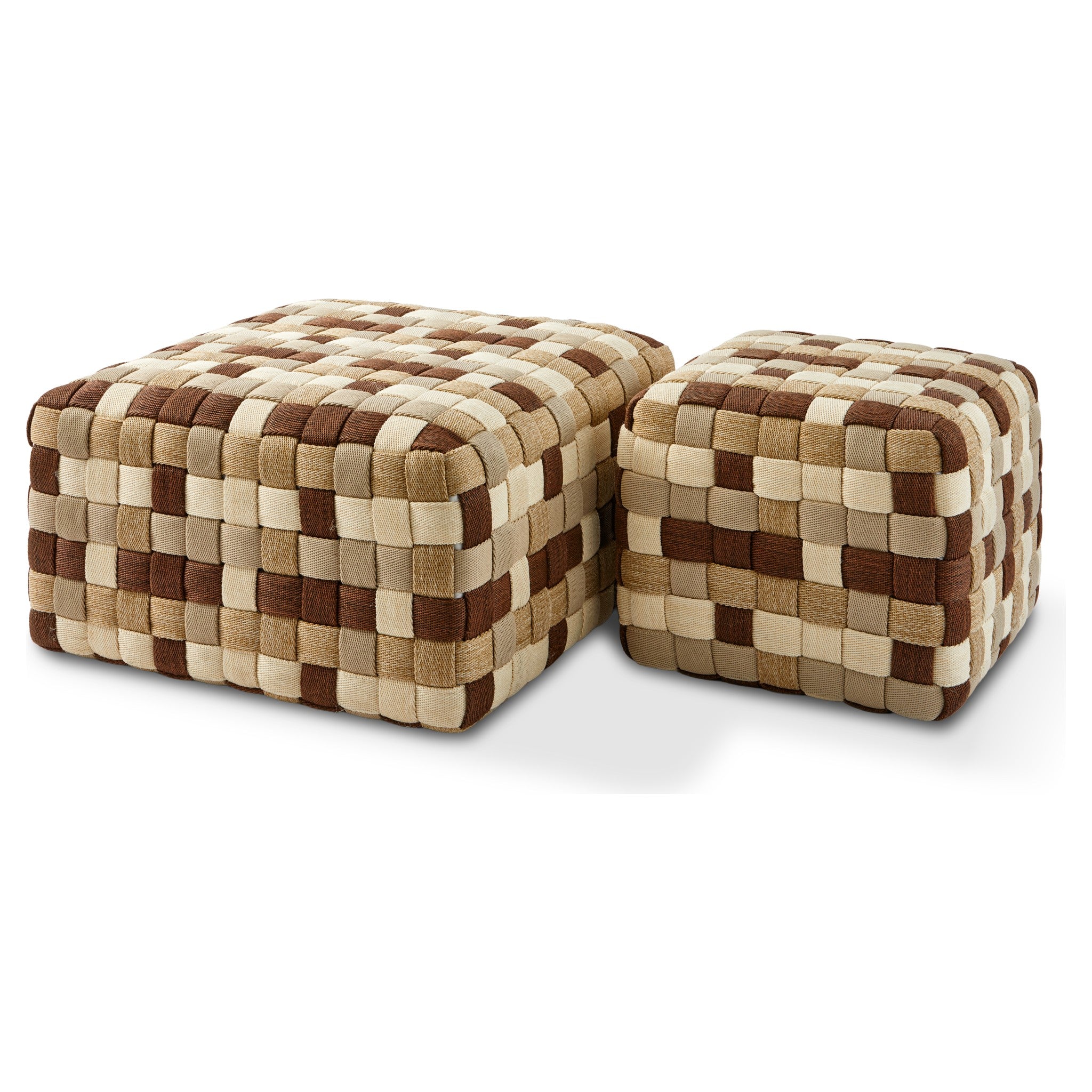 Moderner Polspotten Pouf als Sitzgelegenheit oder Beistelltisch