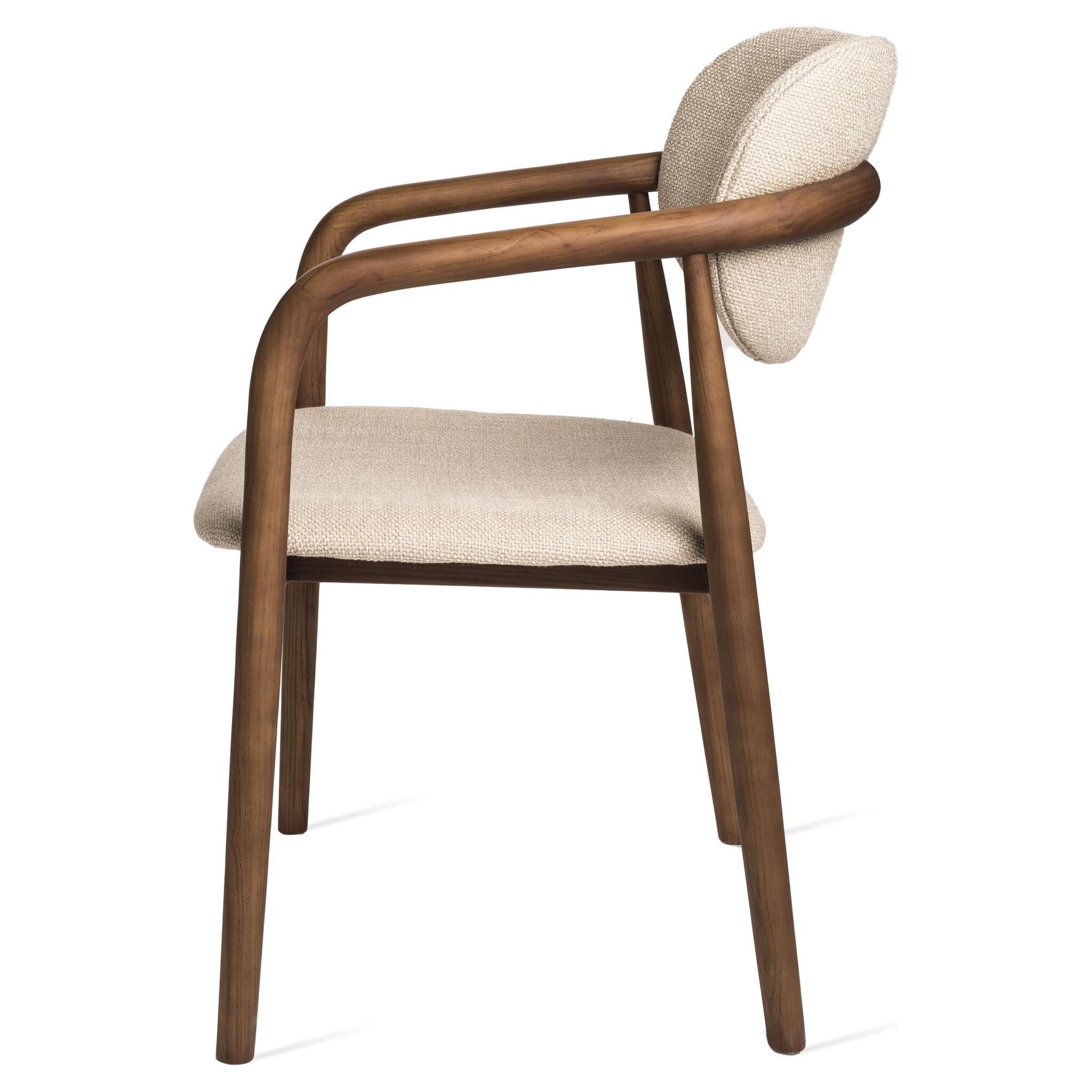 Beige Henry Armlehnstuhl mit ergonomischer Rückenlehne