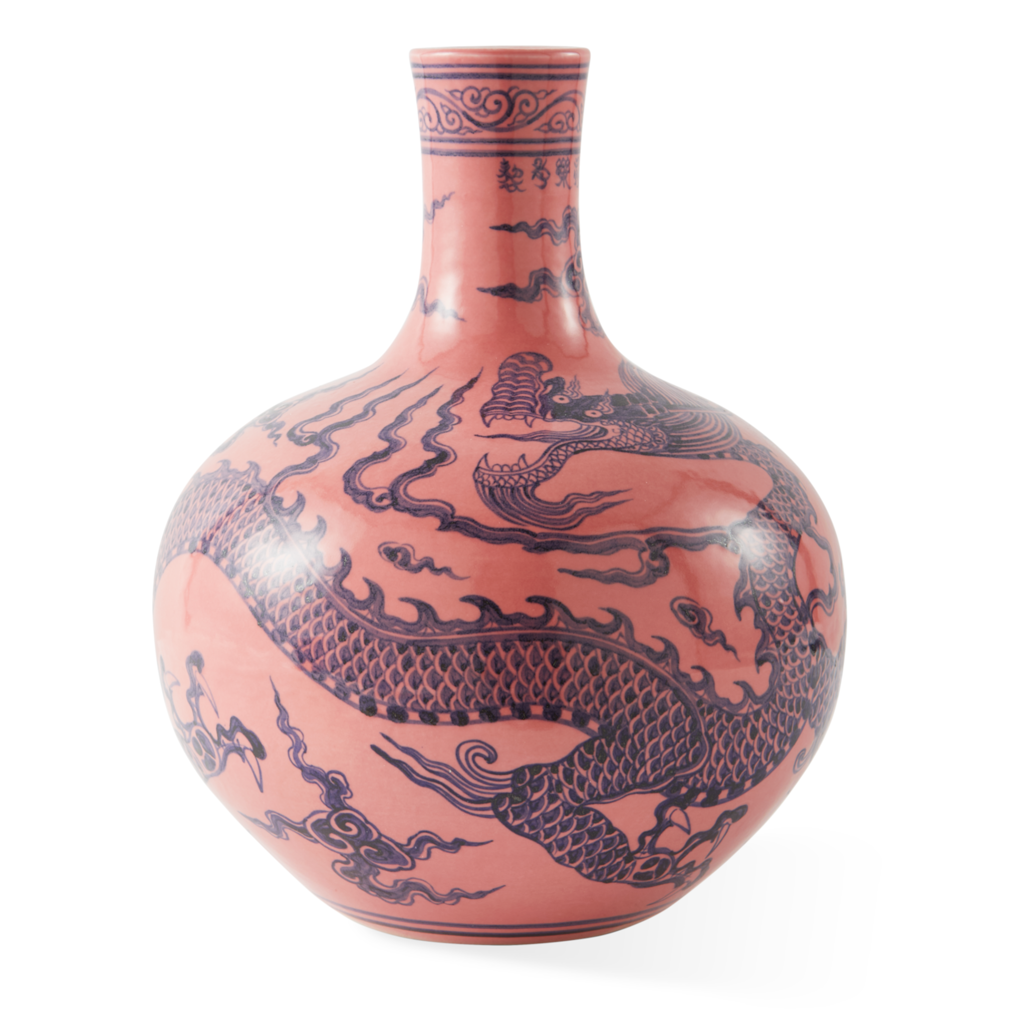 Polspotten Vase mit chinesischem Drachenmotiv