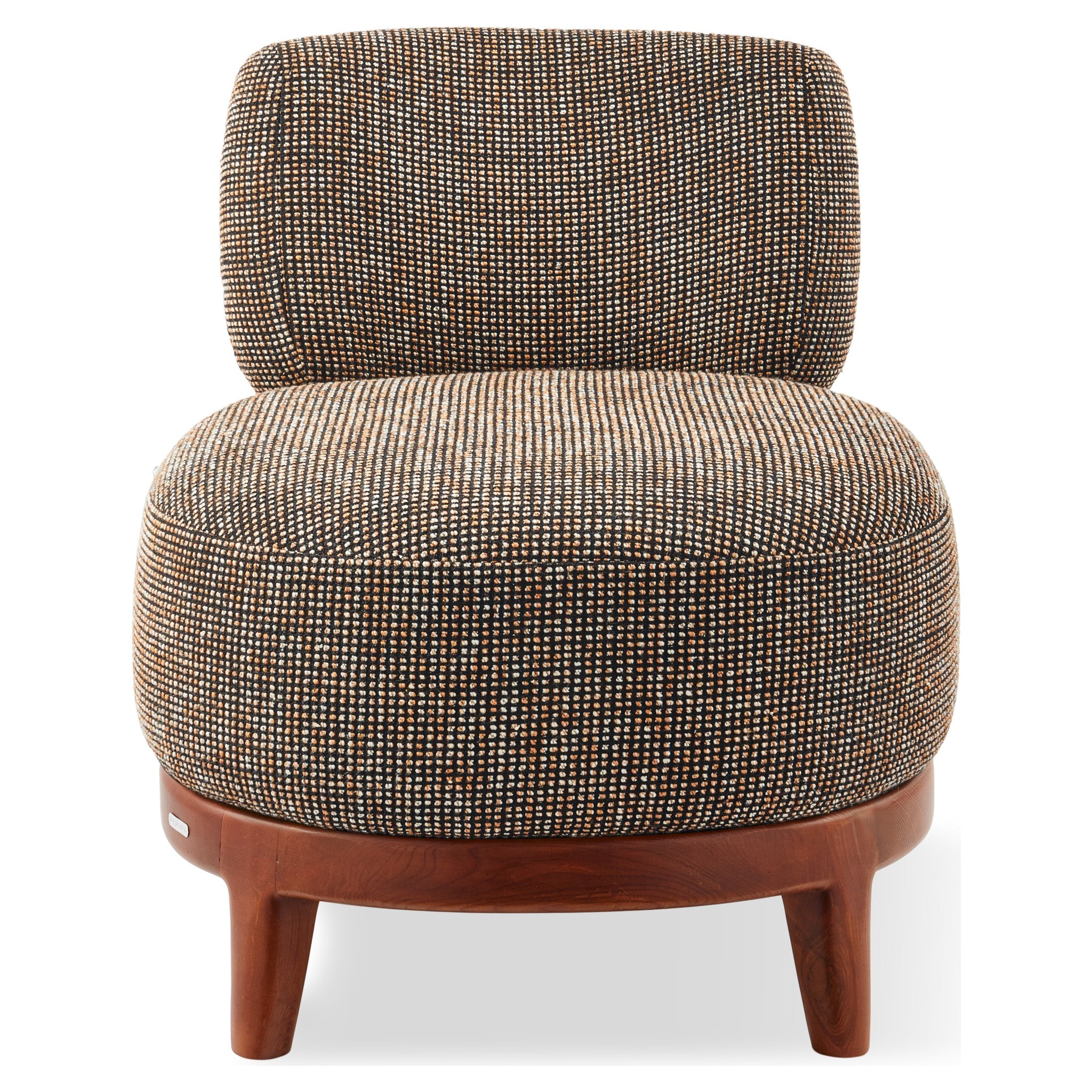 Fizz Lounge Chair in brauner Strukturpolsterung