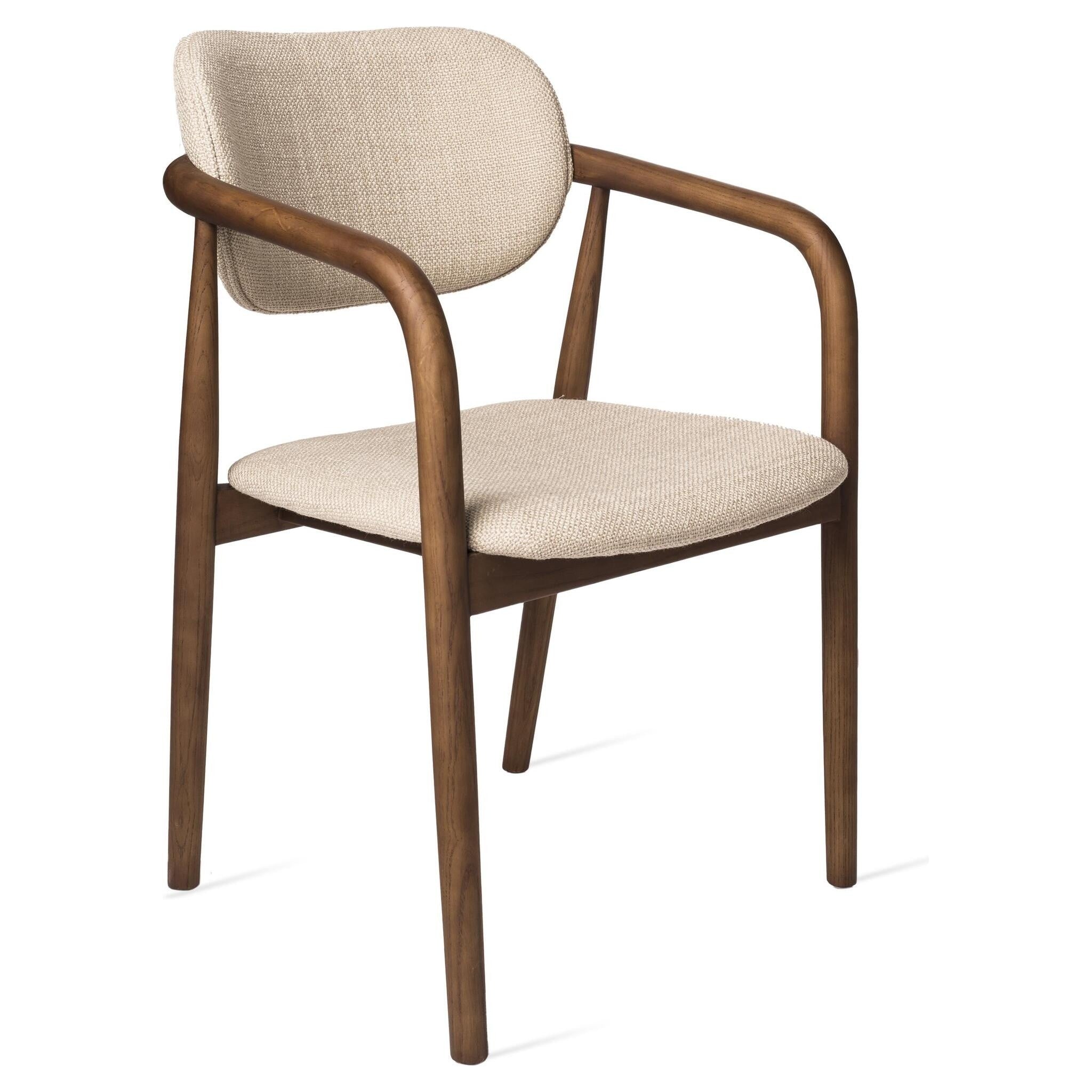 Polsüotten HenryArmlehnstuhl in Beige mit Eschenholzgestell