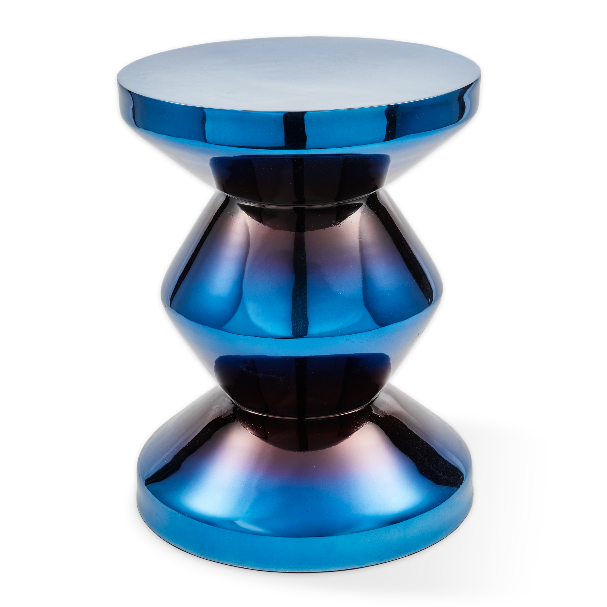 Zig Zag Metal Hocker – luxuriöses Kupfermöbel von Polspotten