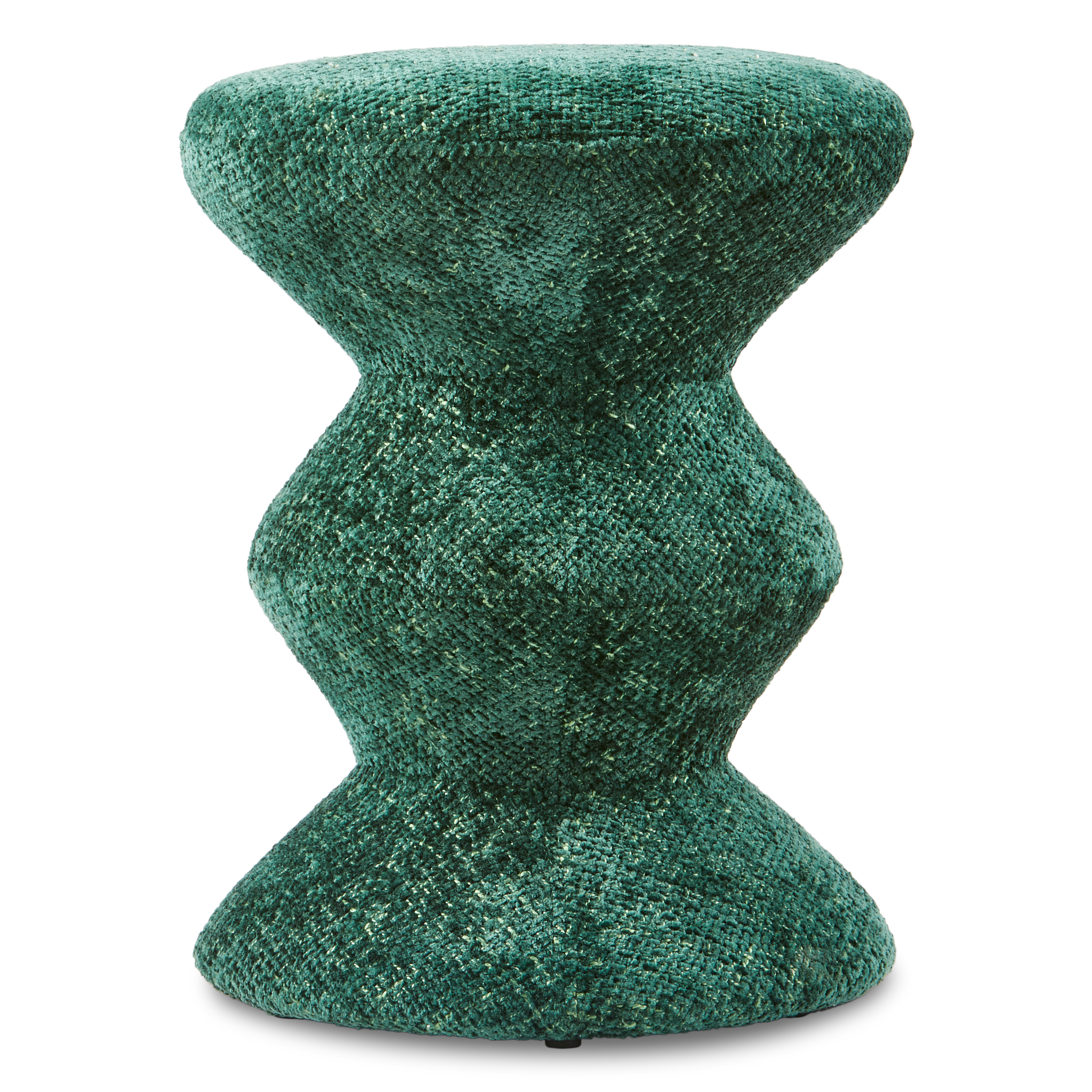 Soft Zig Zag Stool in Greenish mit texturierter Polsterung