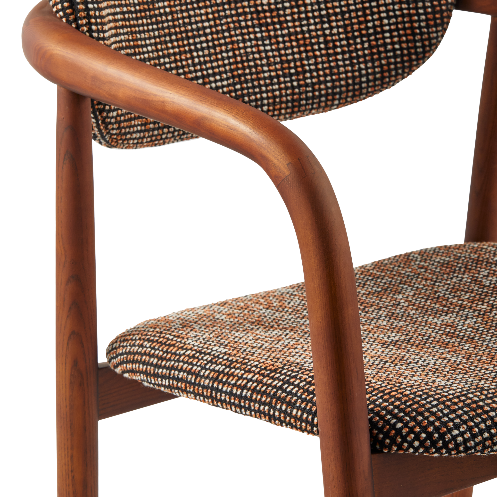 Speckled Henry Chair von Pols Potten mit braun gemustertem Stoffbezug