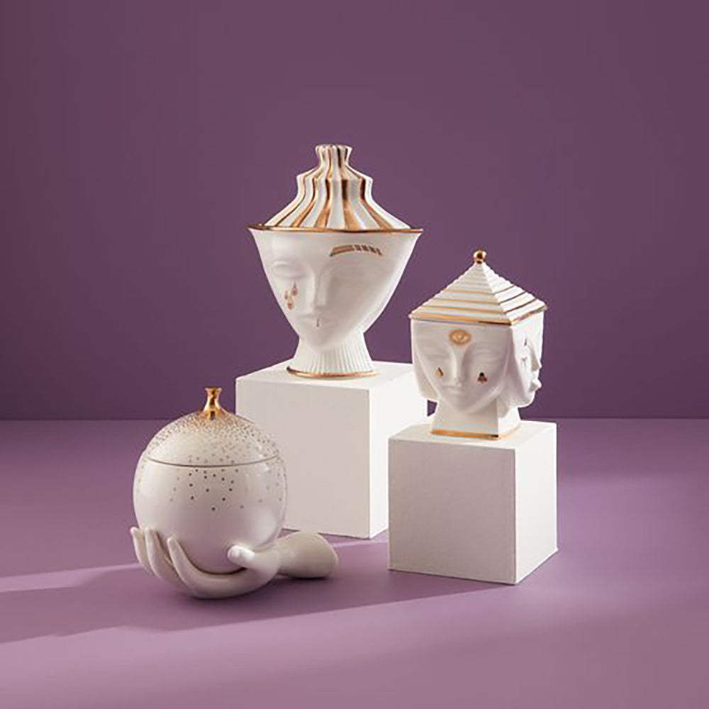 Porzellandose GILDED BOX weiß/gold von Jonathan Adler