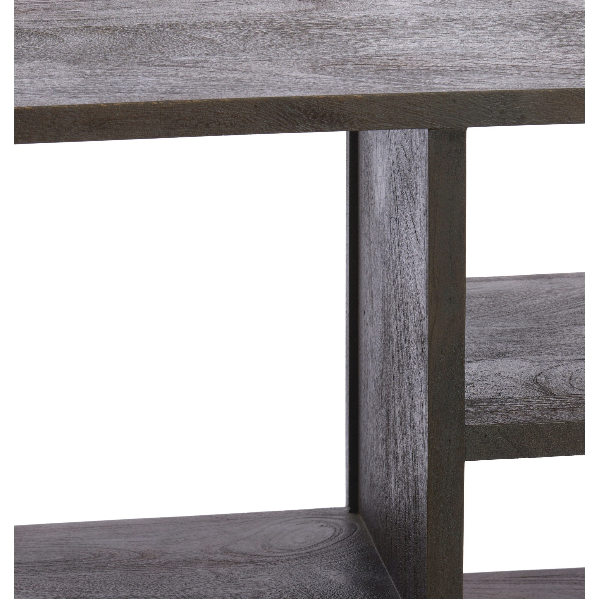 Dunkel rotbraunes Holzsideboard als dekoratives Wohnmöbel