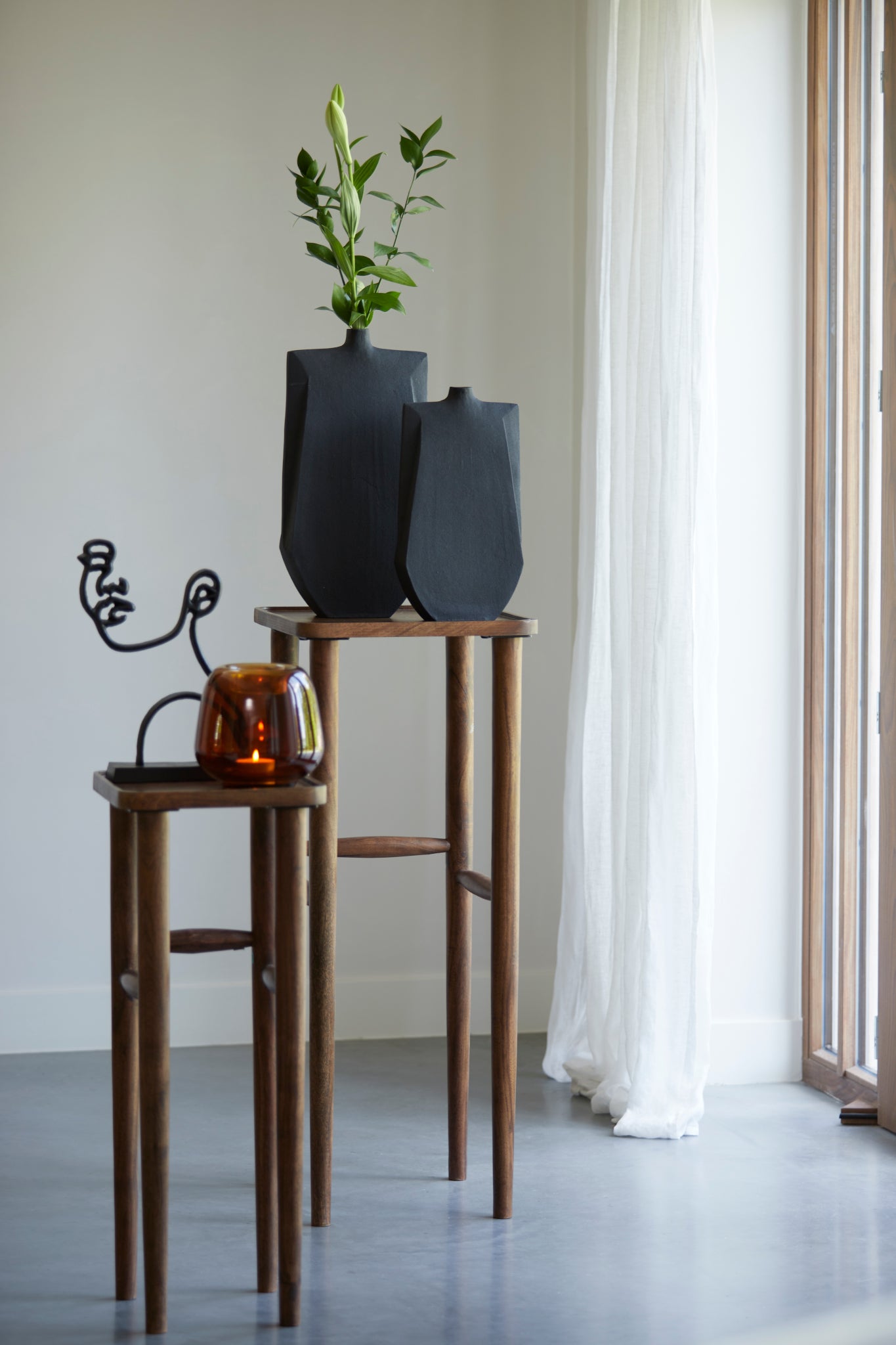 Column QIANO acacia wood 42x42x100 cm