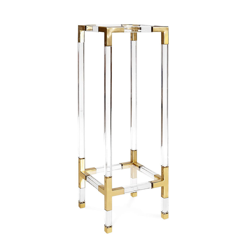 Säule JACQUES PEDESTAL gold, transparent von Jonathan Adler