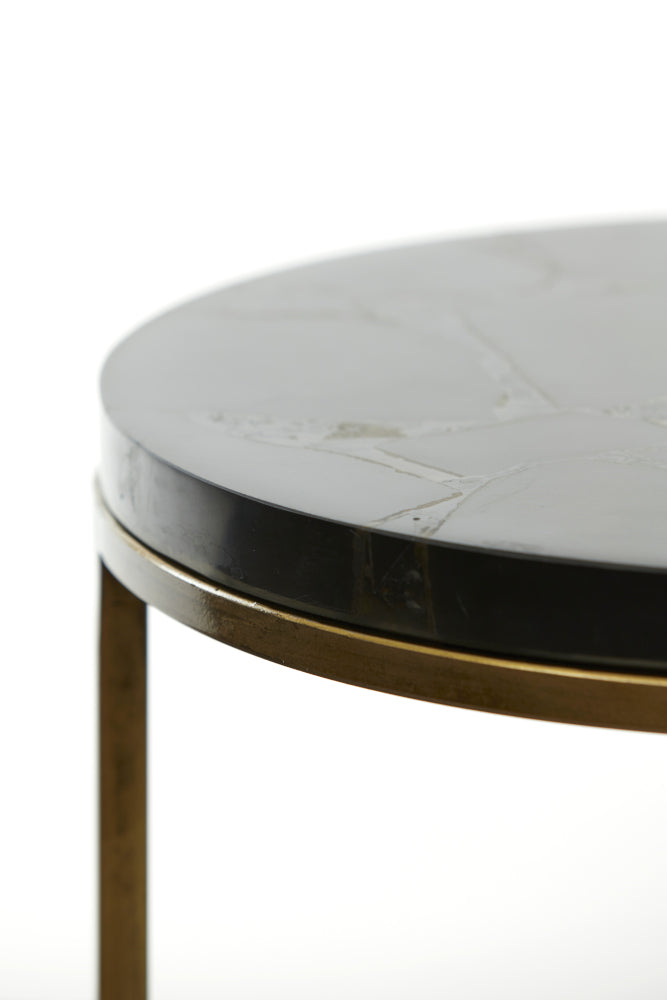 Säulen-Set SOBRINA schwarz+bronze Ø30x80cm+Ø35x100cm