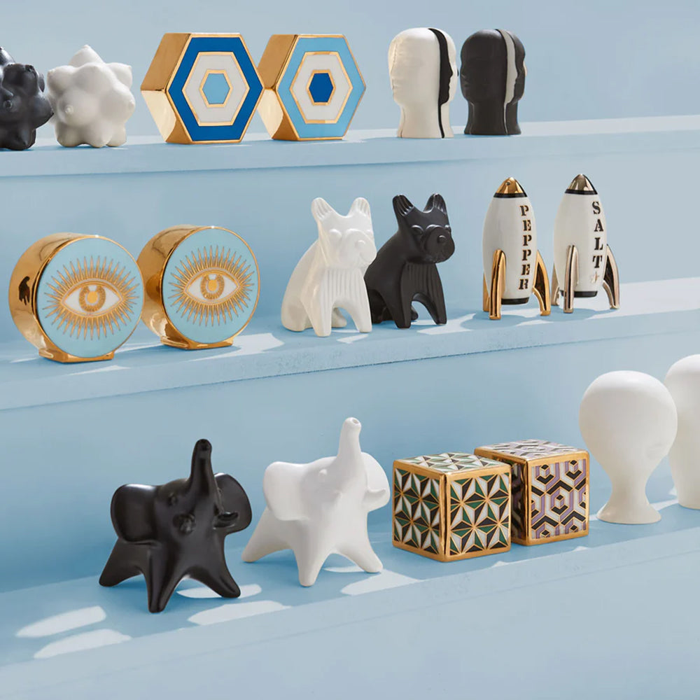 Salz & Pfeffer Set LE WINK blau, gold von Jonathan Adler