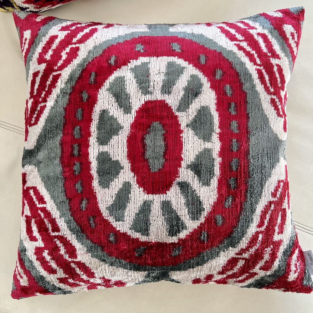 Cushions red and grey best sale