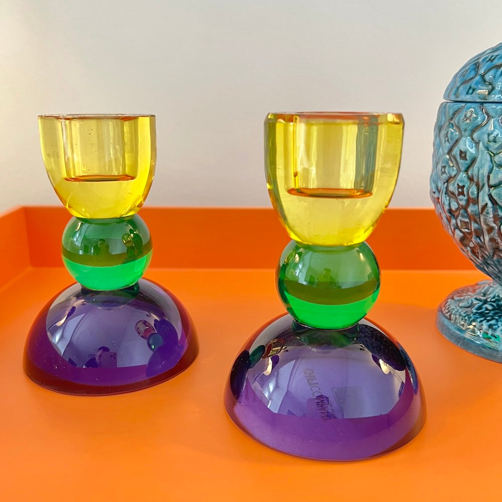 Kerzenleuchter SARI Kugel gruen-blau