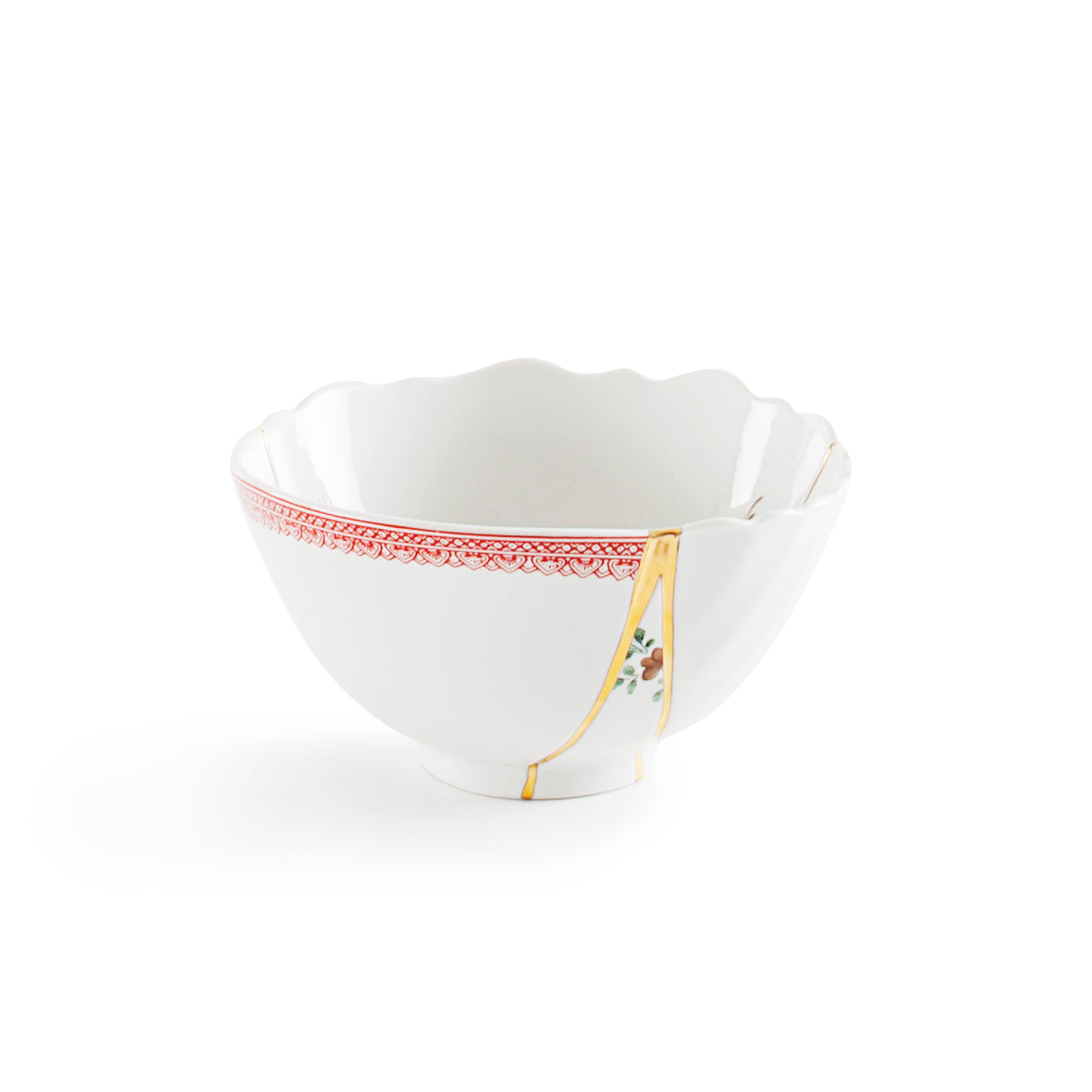 Edle Kintsugi Salatschüssel aus Porzellan von Seletti