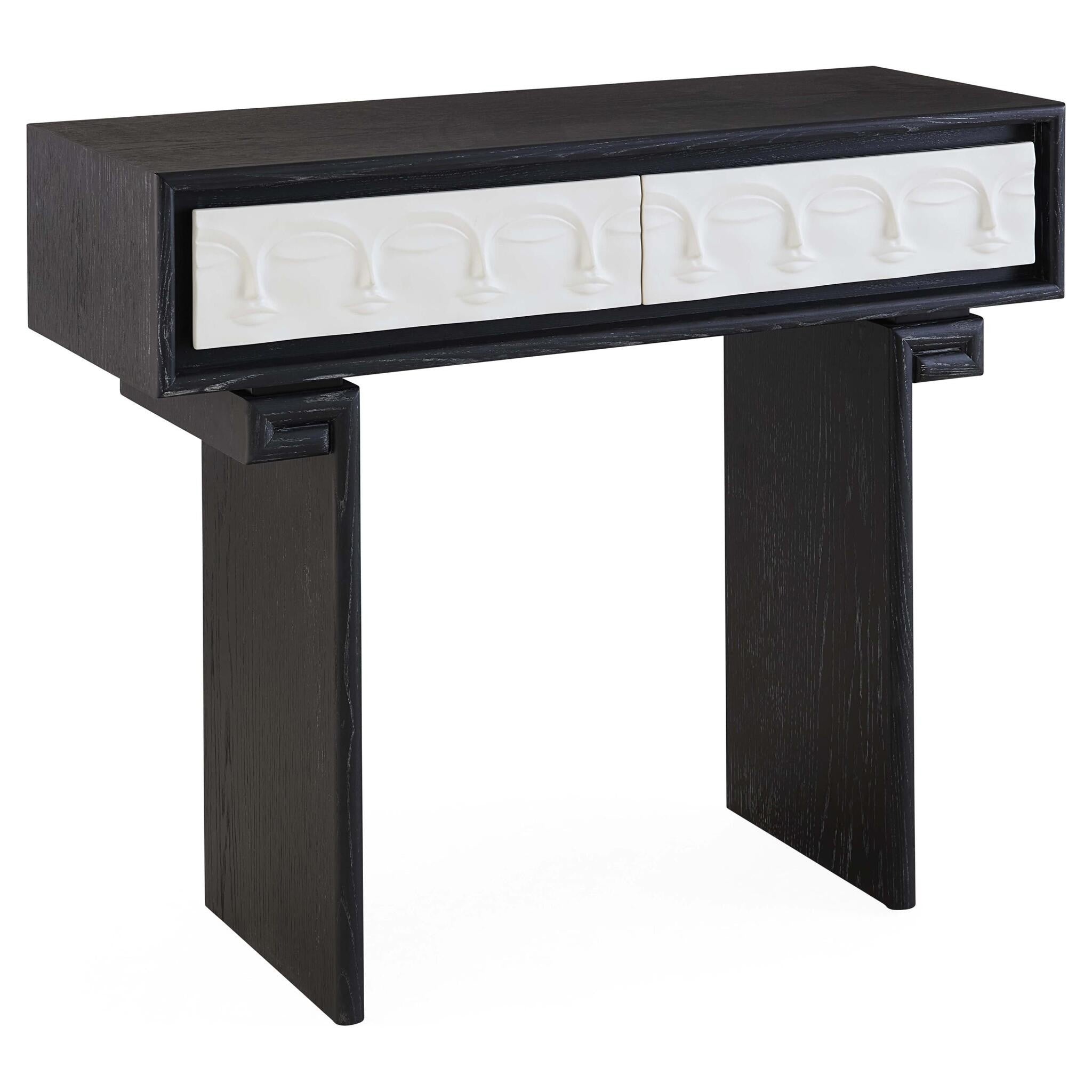 Konsolentisch aus Esche in stilistischem Schwarz von Jonathan Adler